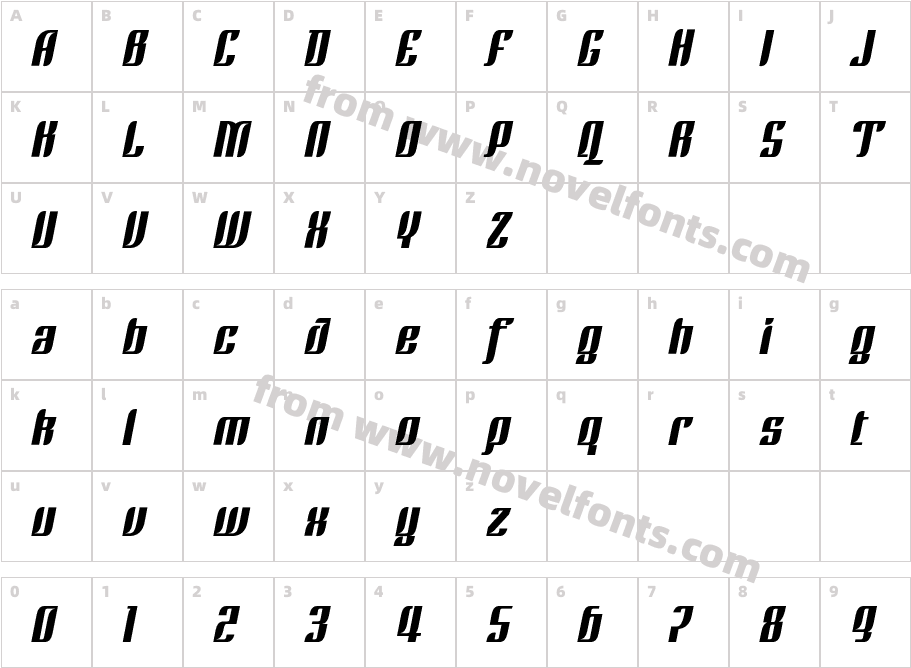 LinotypeRezident-FourCharacter Map