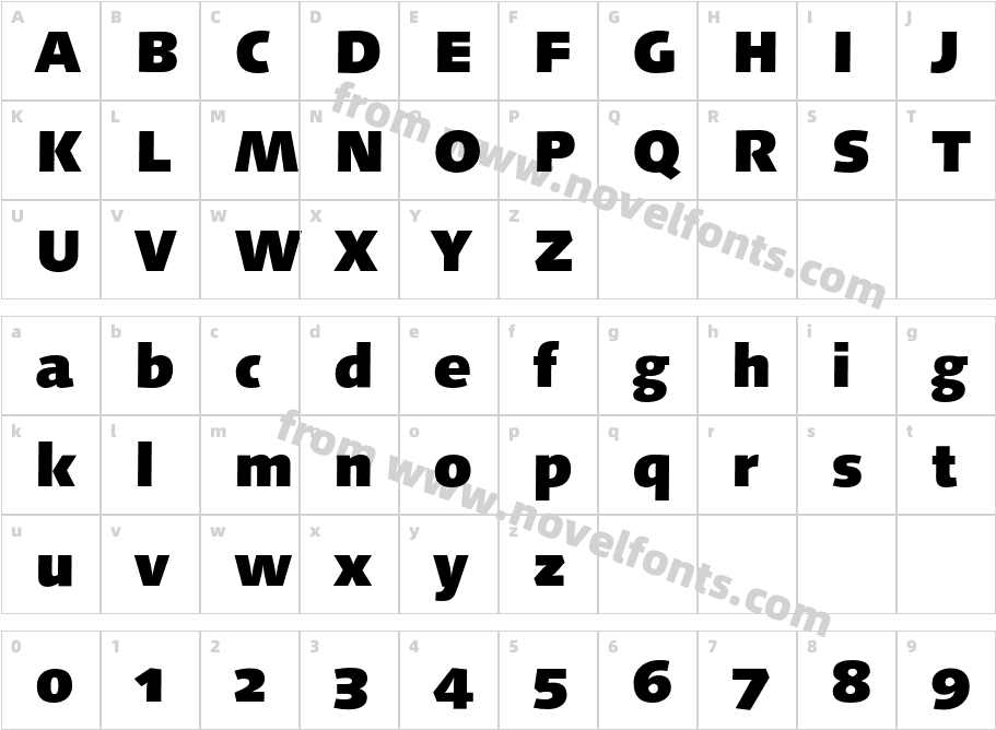 LinotypeSyntaxOsF-BlackCharacter Map