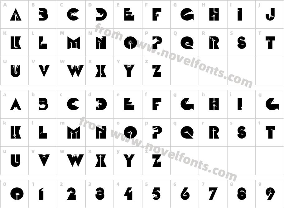 LinotypeZootype AlternateCharacter Map