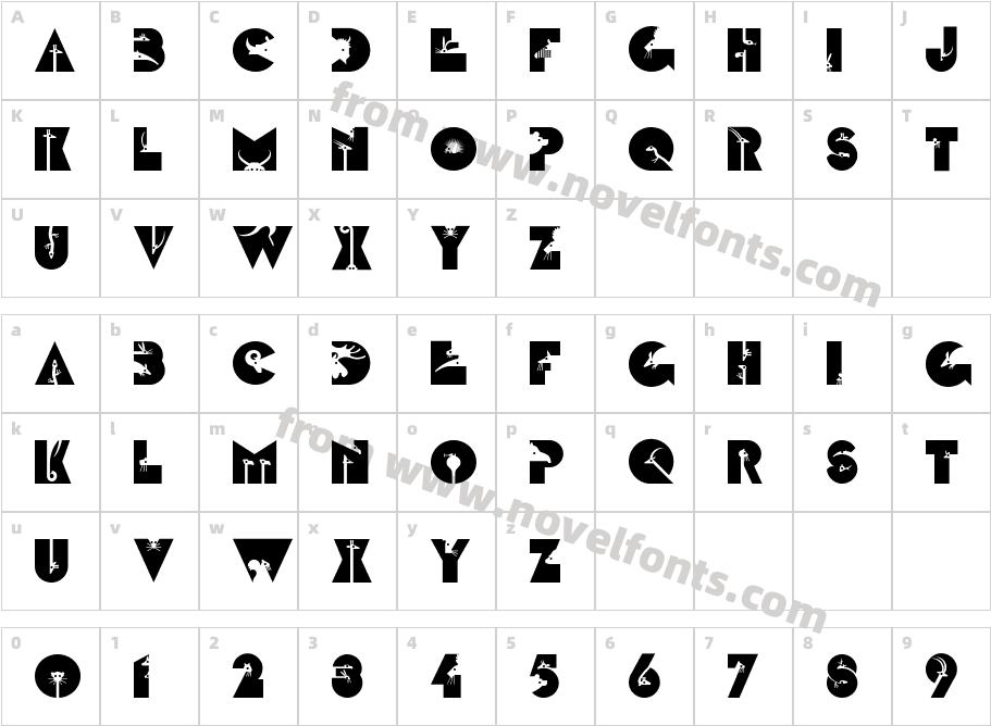 LinotypeZootype LandCharacter Map