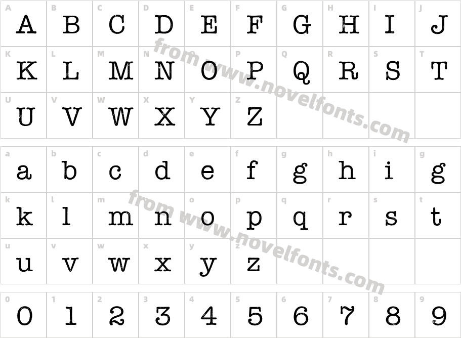 LinowriteCharacter Map