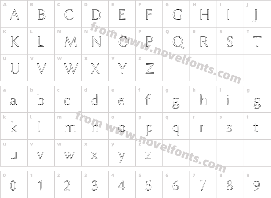 Linux Biolinum OutlineCharacter Map