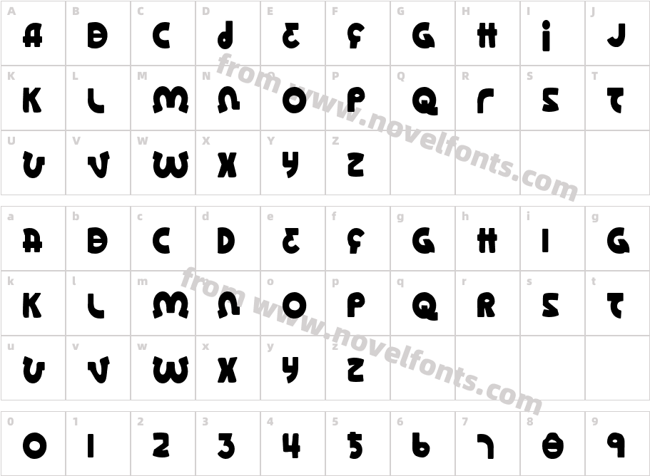 Lionel CondensedCharacter Map