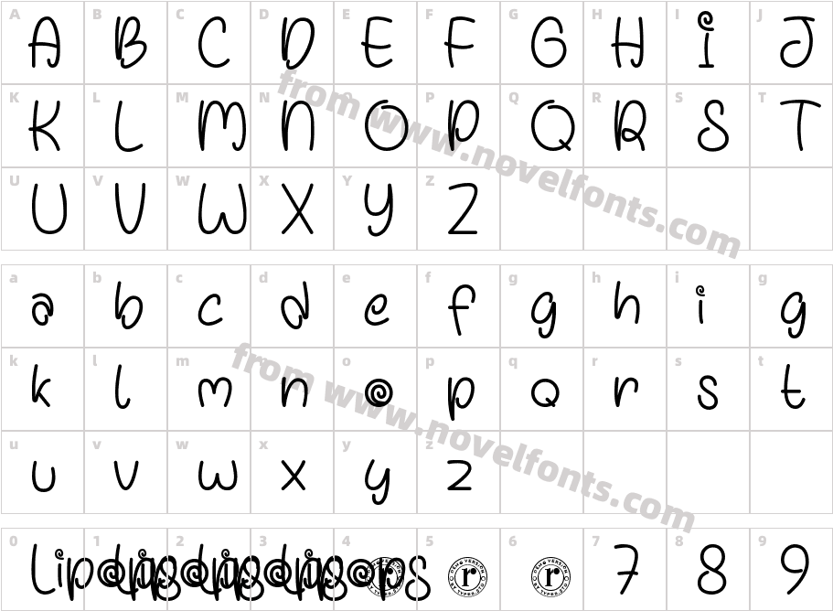 LipopsRegularCharacter Map