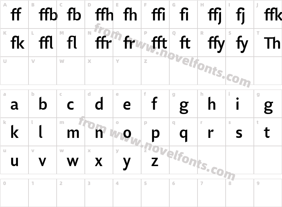 LisboaSansLigatures-BoldCharacter Map