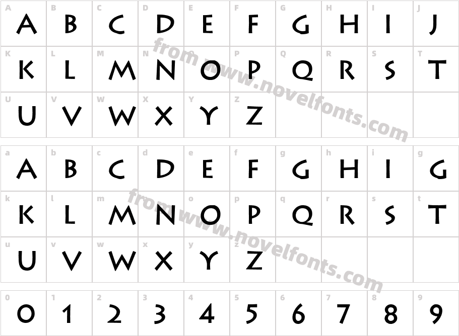 Liste BoldCharacter Map