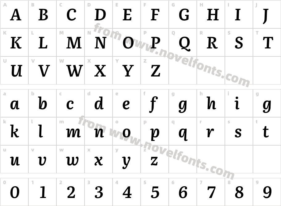 Literata Bold ItalicCharacter Map