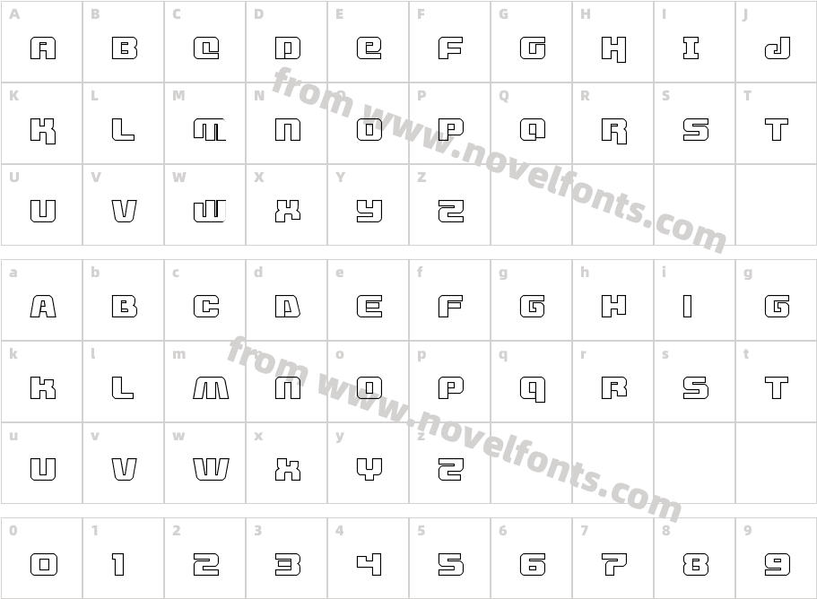 Livewired OutlineCharacter Map