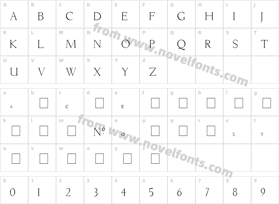 Livia MediumCharacter Map