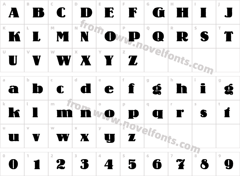 Lo-Type (R) BoldCharacter Map