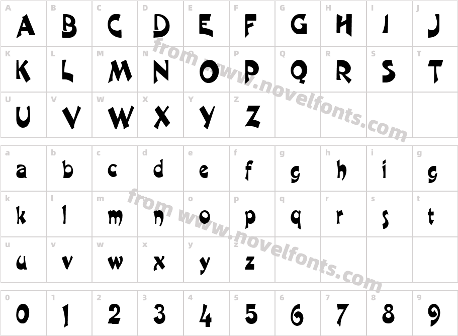 Crane-Condensed NormalCharacter Map