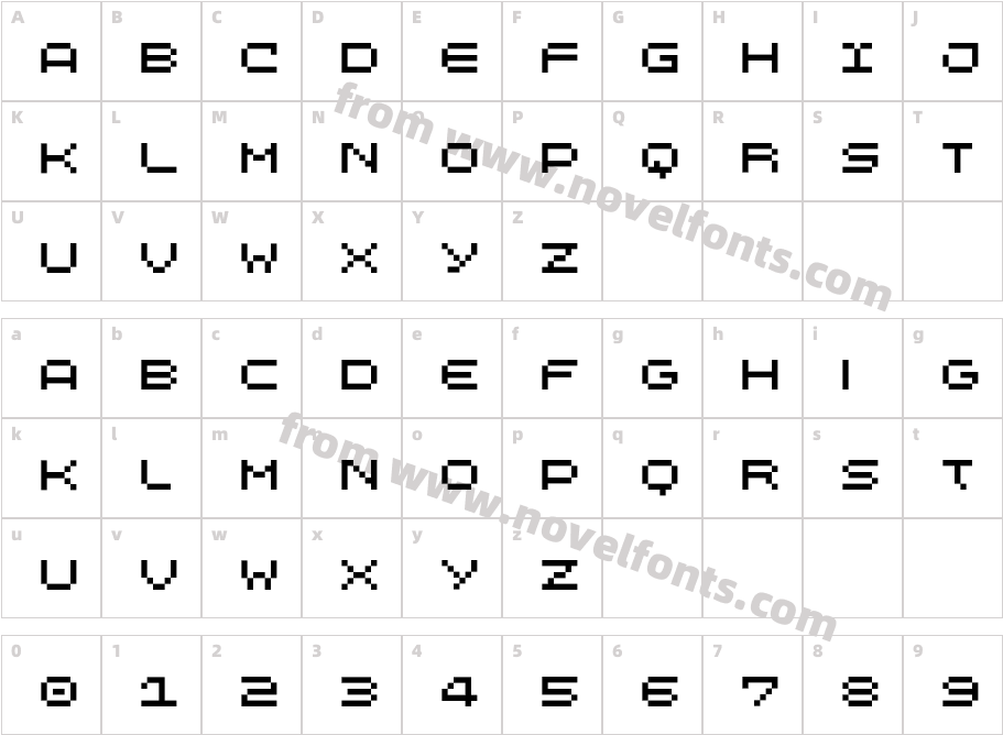 LomoWebPixel LT Std 6Character Map