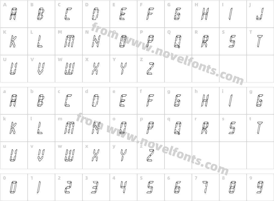 Loopy ItalicCharacter Map