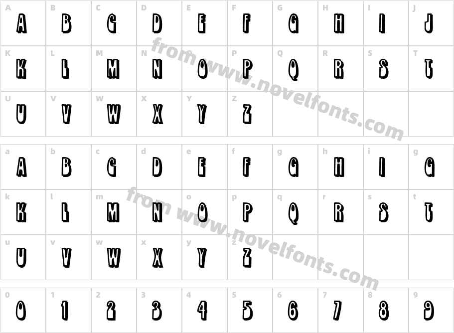 LopplerDisplay BoldCharacter Map