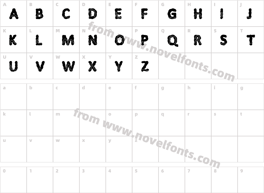 Lost in the fontrest BoldCharacter Map