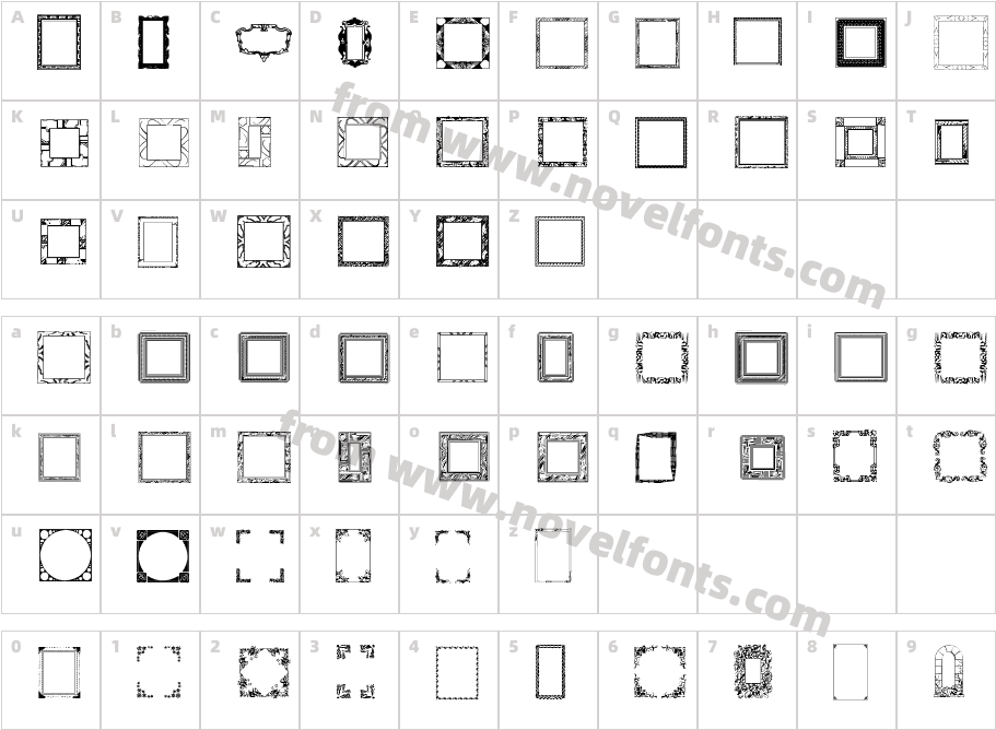 Lots of FramesCharacter Map