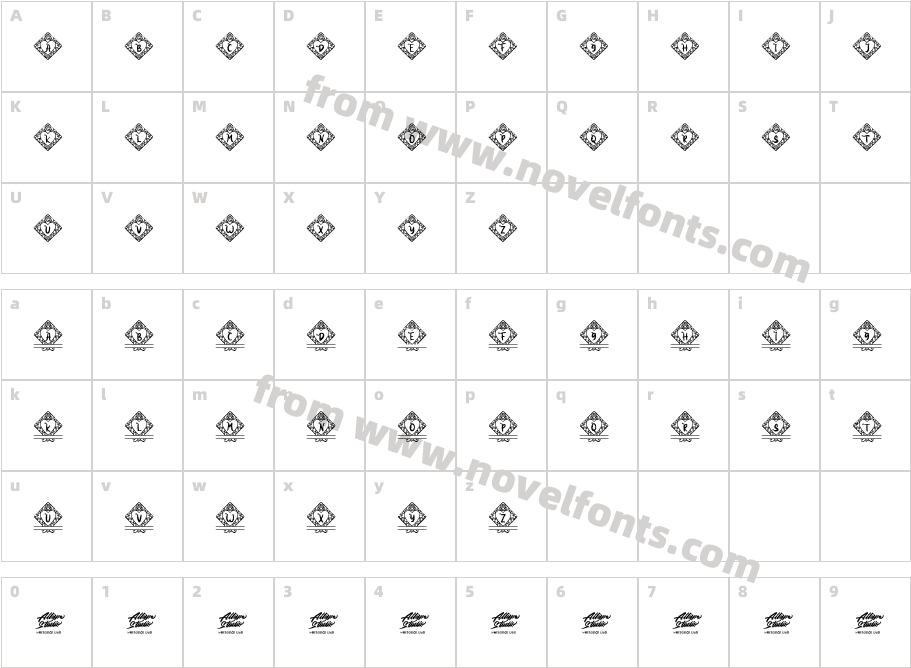 Love Box MonogramCharacter Map