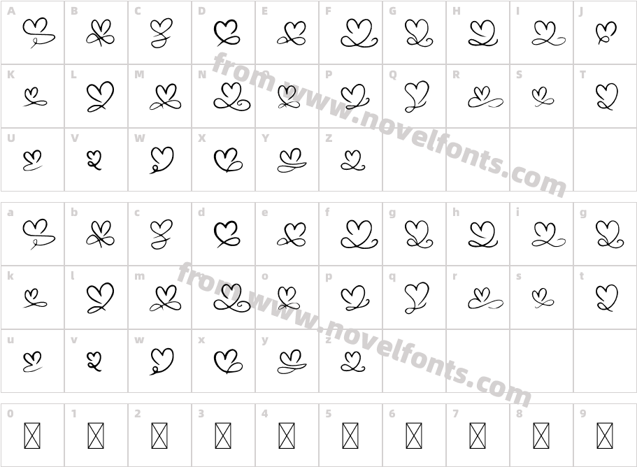 LovedoRegularCharacter Map