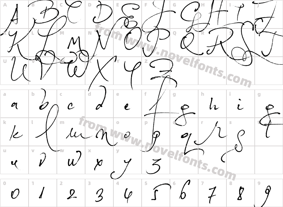 Loveletter No. 9Character Map