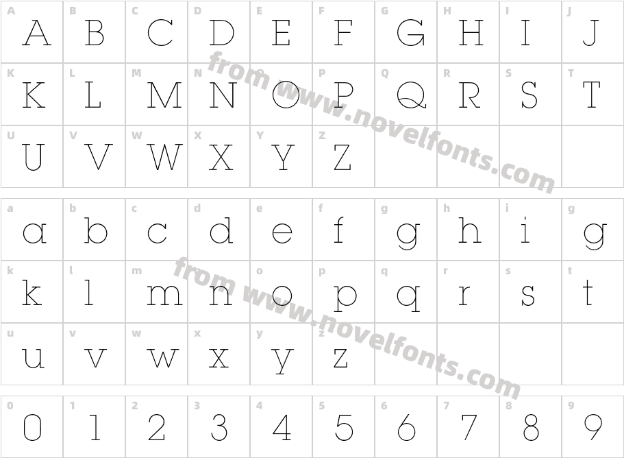 LubalinBQ-ExtraLightCharacter Map