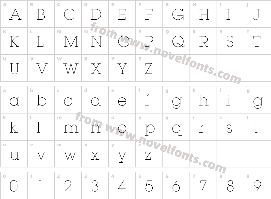 LubalinGraphEF-ExtraLightCharacter Map