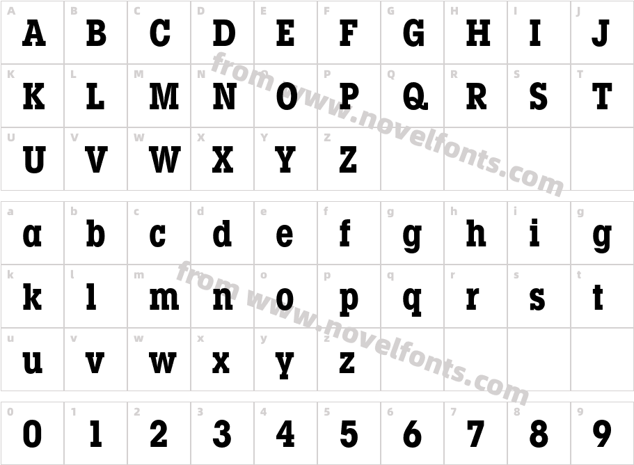 LubalinGraphStd-BoldCondCharacter Map