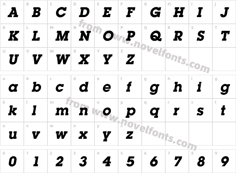 LubalinGraphStd-BoldObliqueCharacter Map