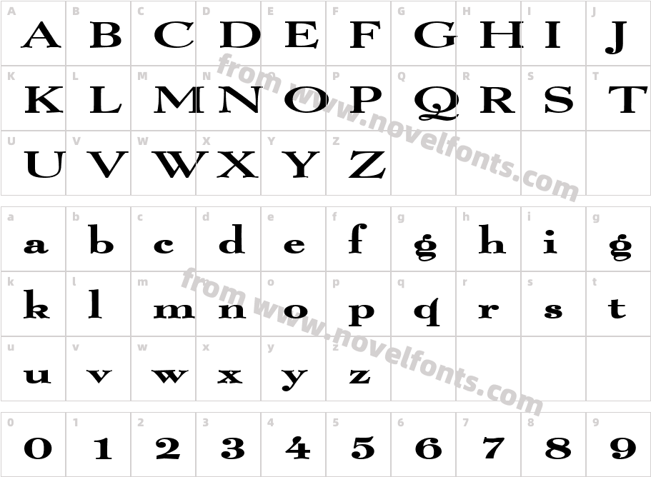 Luciano Extended BoldCharacter Map