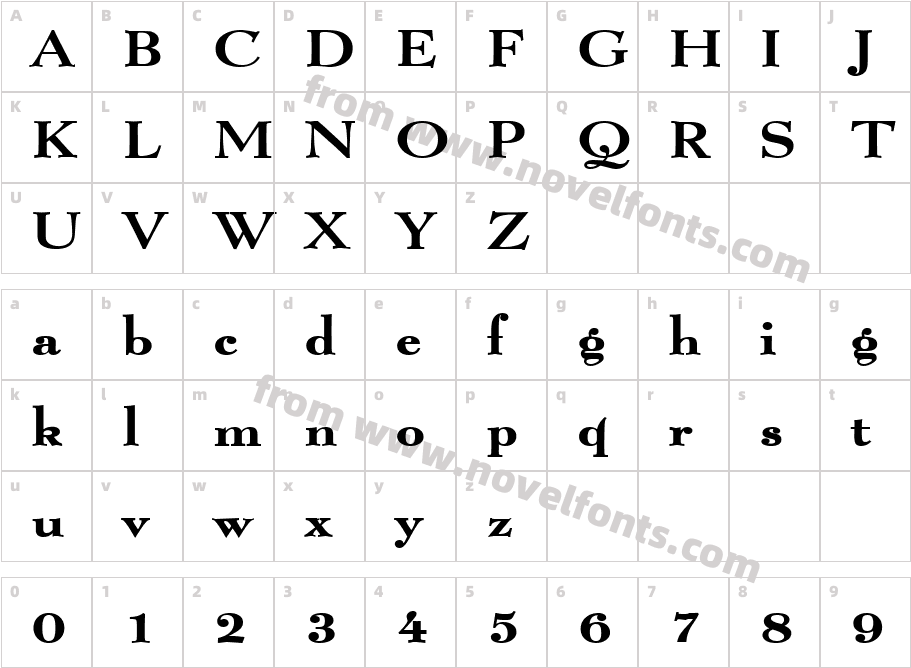 Luciano Wide BoldCharacter Map