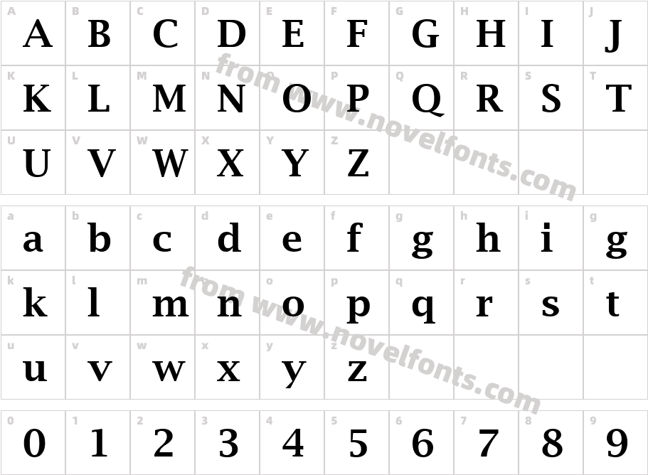 Lucida Bright DemiboldCharacter Map