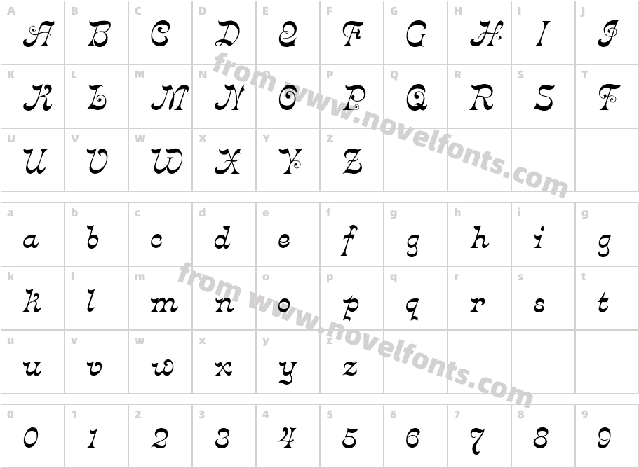 CrayonnetteCharacter Map