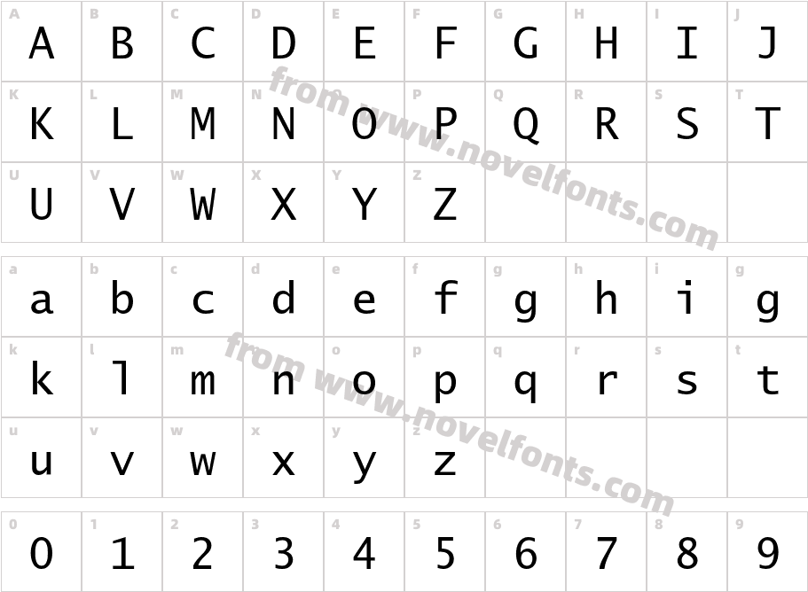 LucidaSansTypeEF-RegCharacter Map