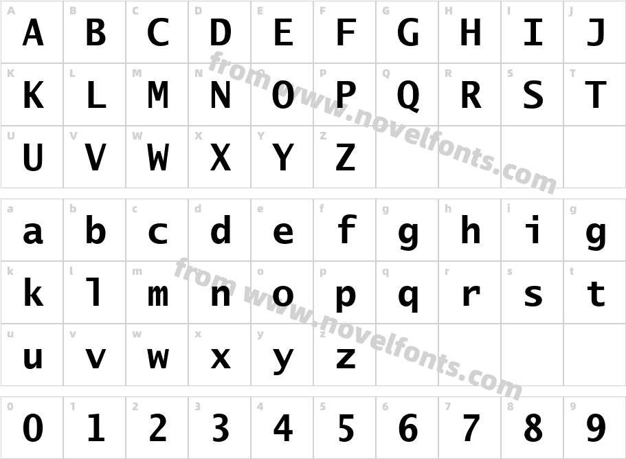 LucidaSansTypewriterStd-BdCharacter Map