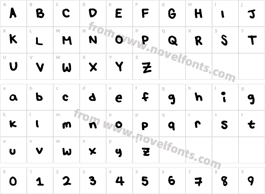 LulusFontCharacter Map