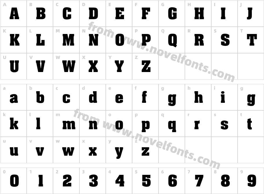 AachenBT-BoldCharacter Map