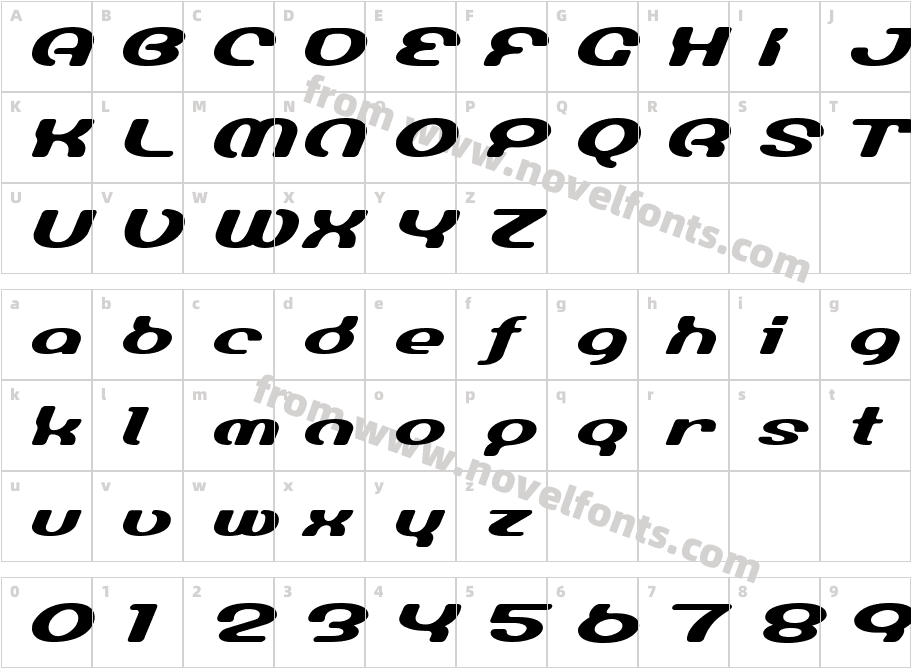 LumineSign BoldCharacter Map