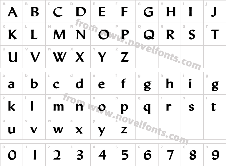 Lynda Wide BoldCharacter Map