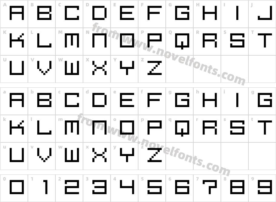 M39_SQUAREFUTURECharacter Map