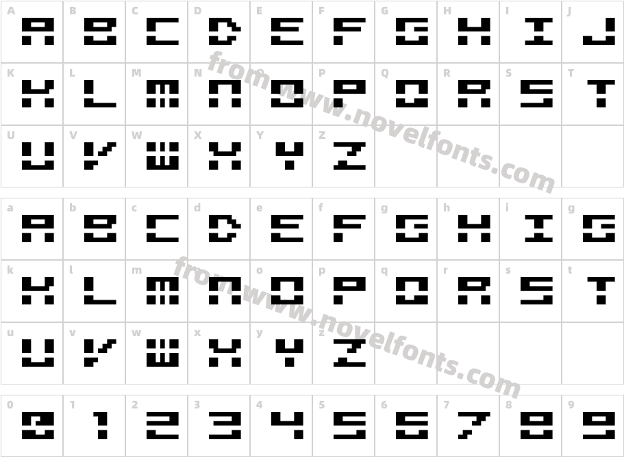 M40_BITLINECharacter Map