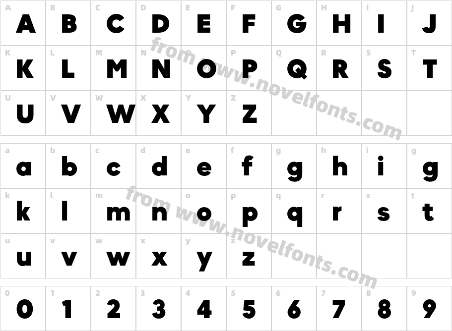 MADE Okine Sans PERSONAL USE BlackCharacter Map