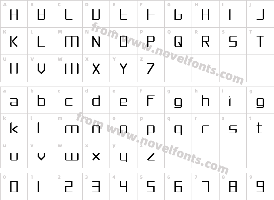 MAKEN Condensed BookCharacter Map