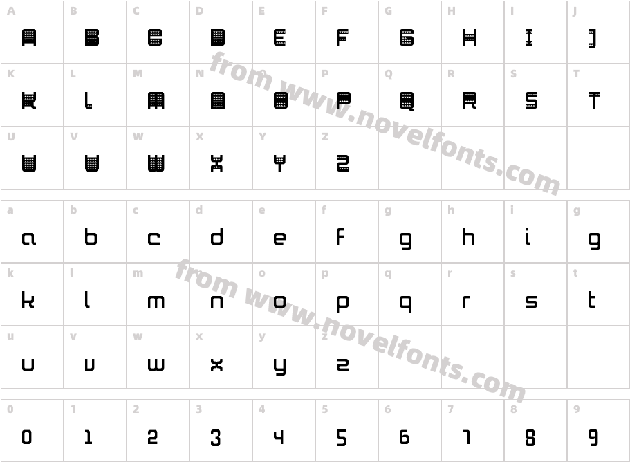 MAMBO RegularCharacter Map