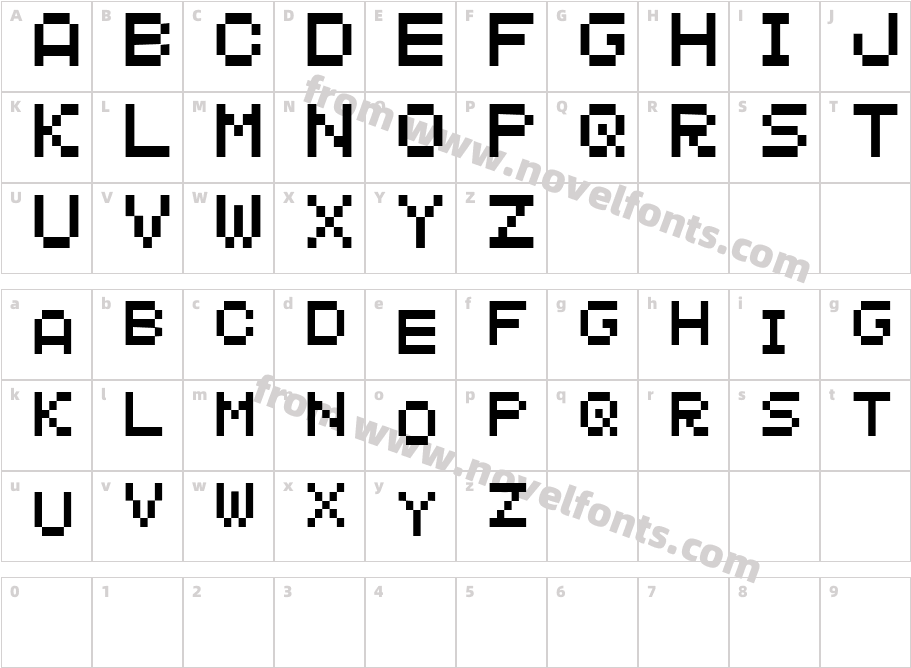 MANIC MINERCharacter Map