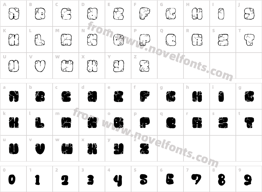 MAWNS rockCharacter Map