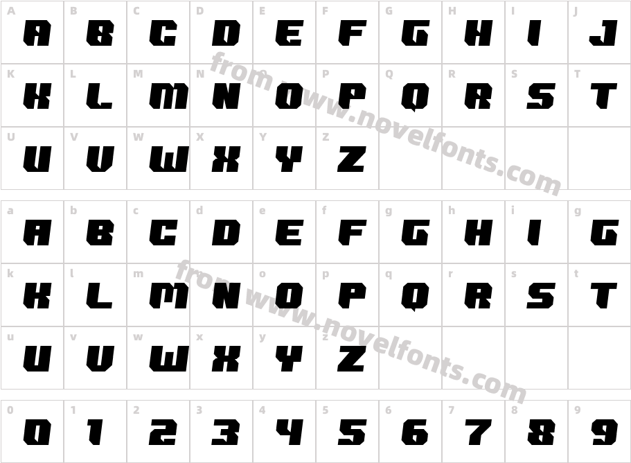 MAXDRIVERegularCharacter Map