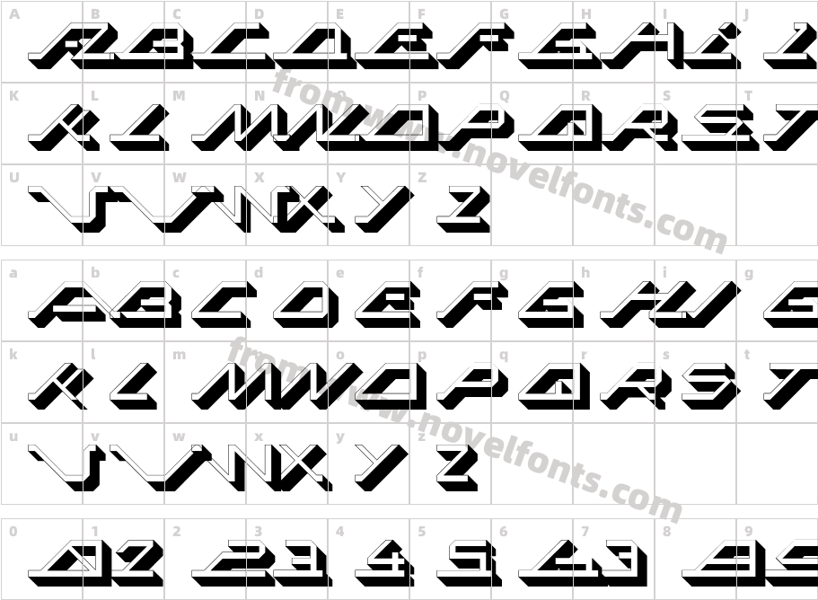 MEGA SLANT LINE 3DCharacter Map