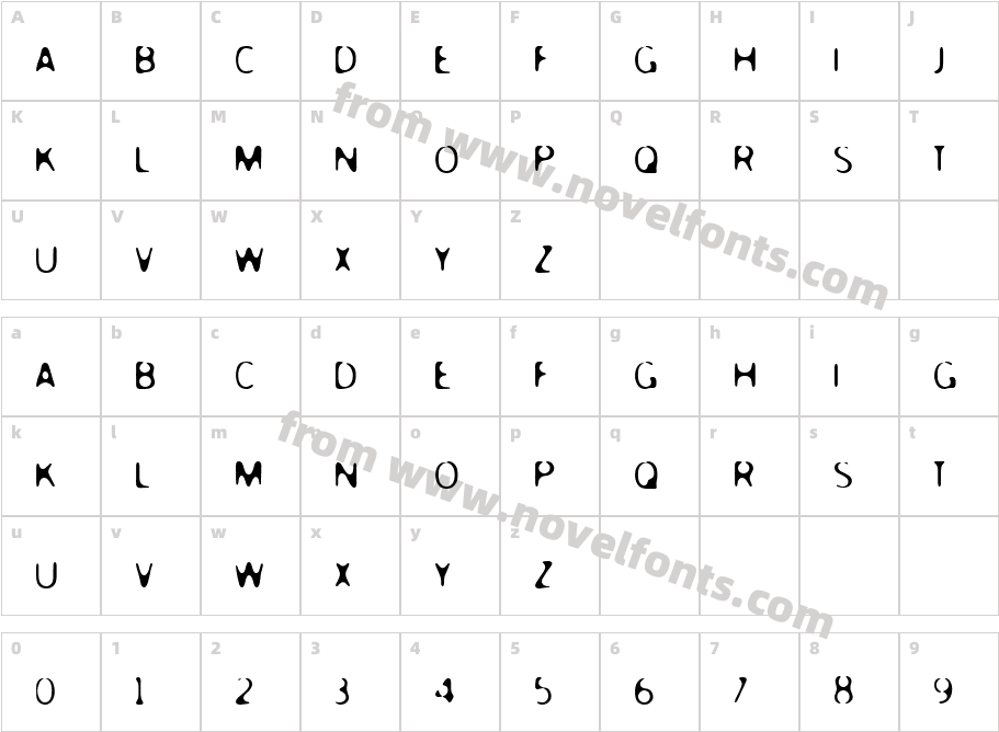 MERCURYCharacter Map