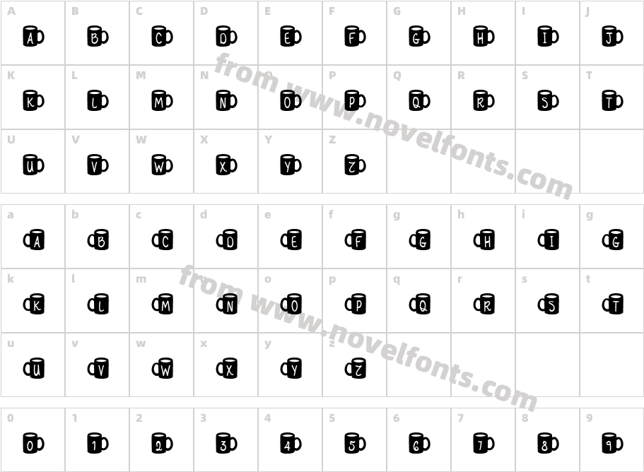 MF Coffee Mugs 2Character Map