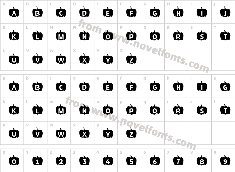 MF Fall PumpkinsCharacter Map
