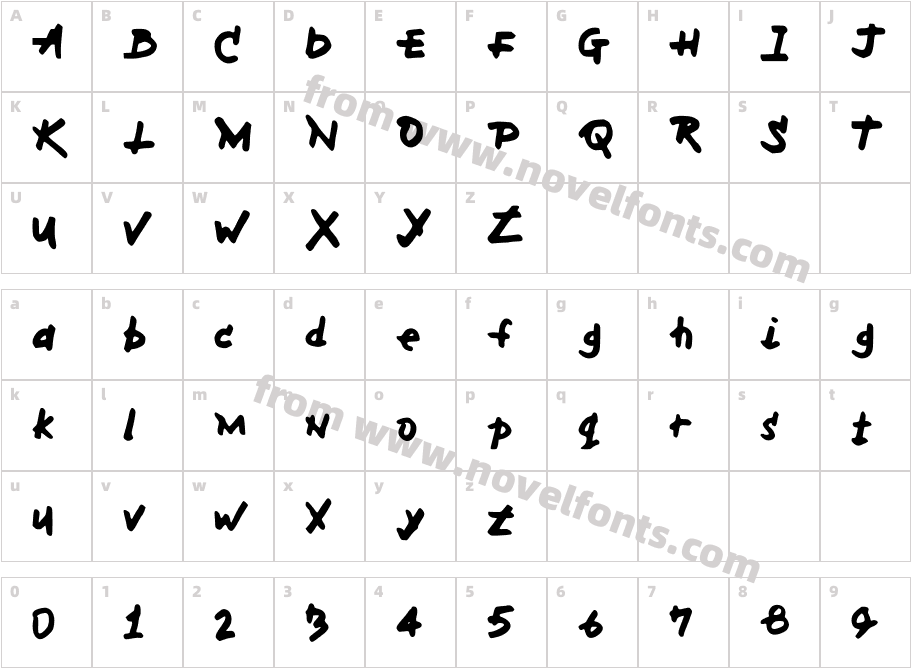 MH_FontCharacter Map